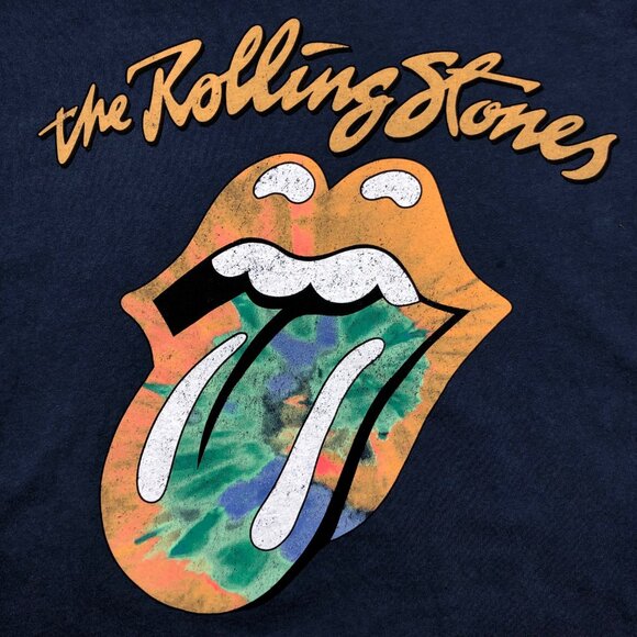 The Rolling Stones TShirt Mens L Blue Graphic 100% Cotton Short Sleeve Rock Band - Picture 5 of 7
